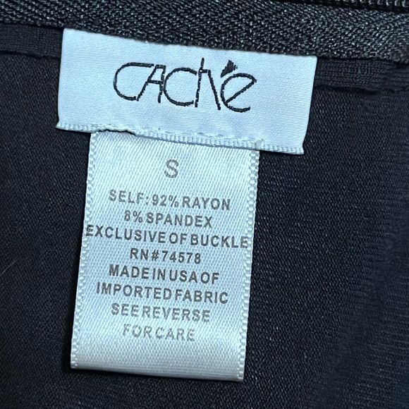 Cache Dishy Dress Sz S Black A-Line Long Elegant Black Maxi Dress - Picture 6 of 9